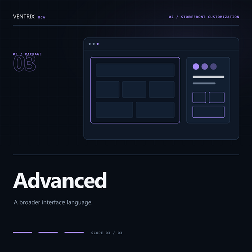 Modular dark storefront interface for Shopify customization